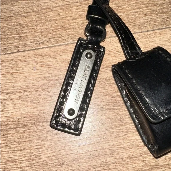Saint Laurent Bag Leather Black Charm with lock - Picture 2 of 4
